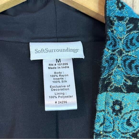 Soft Surroundings Tapestry Embroidered Cardigan/Kimono - Picture 4 of 10